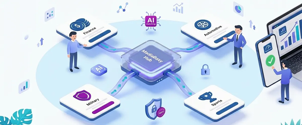 Panel wydawcy MediaBoxy - statystyki zarobków, wykresy wyświetleń i kliknięć